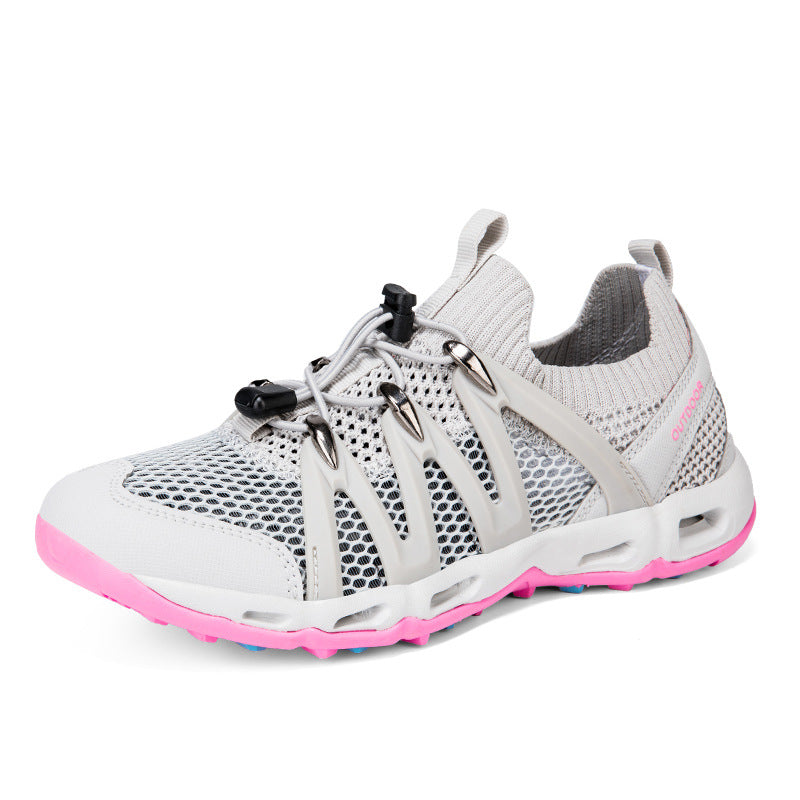 Damen Atmungsaktive Outdoor-Sneaker mit elastischem Schnellschnürsystem EB