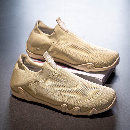 Damen Sportliche Freizeitschuhe mit flexiblem Strickoberteil und rutschfester Sohle EB