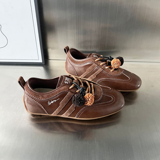 Damen Sportliche Freizeitschuhe aus hochwertigem Leder mit einzigartiger Dekoration EB