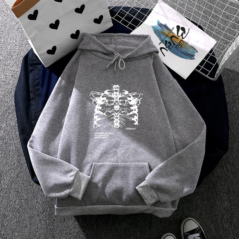 Unisex nan oversized Kapuzenpullover mit anatomischem Grafikprint, Kängurutasche und verstellbarer Kordel EB