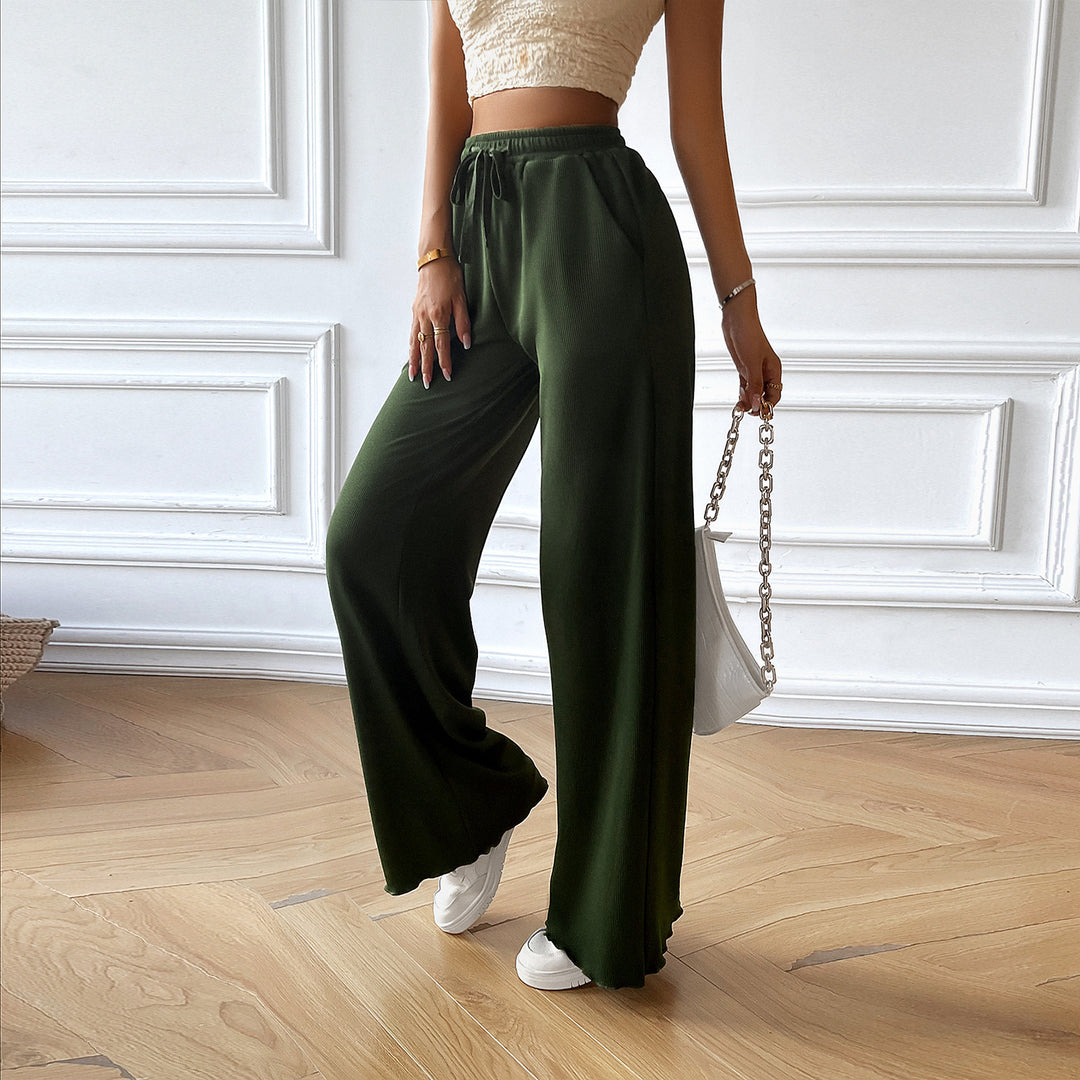 Damen nan weite Loungehose mit elastischem Bund, Kordelzug und seitlichen Eingrifftaschen EB