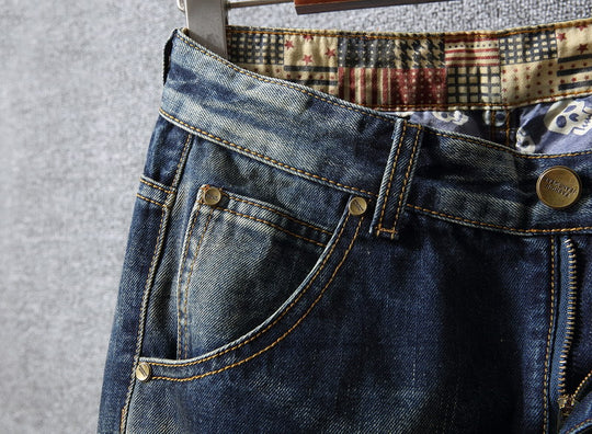 Herren Zerrissene Denim-Jeans mit lässigem Schnitt EB