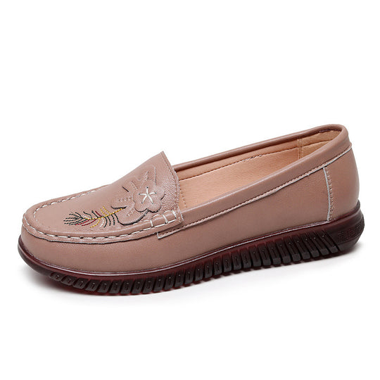 Damen Mokassins mit floralem Design und komfortabler Sohle EB