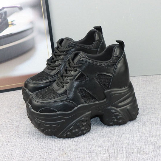 Damen Chunky Sneakers mit atmungsaktiver Mesh-Oberfläche und dämpfender Sohle EB