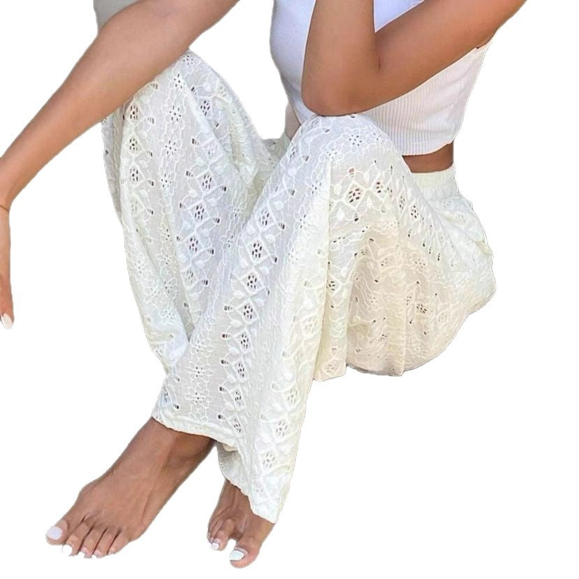 Damen Weitfallende Haremshose mit strukturiertem Design EB