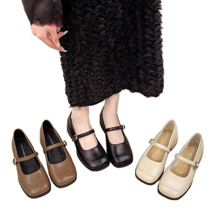 Damen Elegante Mary Jane Schuhe mit modischem Schnallen-Detail EB