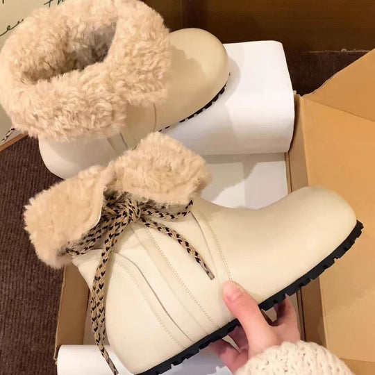 Damen Trendige Winterboots mit kuscheligem Innenfutter und stylischer Schnürung EB