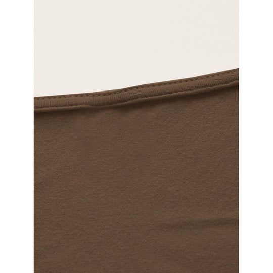 Damen Einseitig drapiertes Crop-Top mit Bindegürtel EB