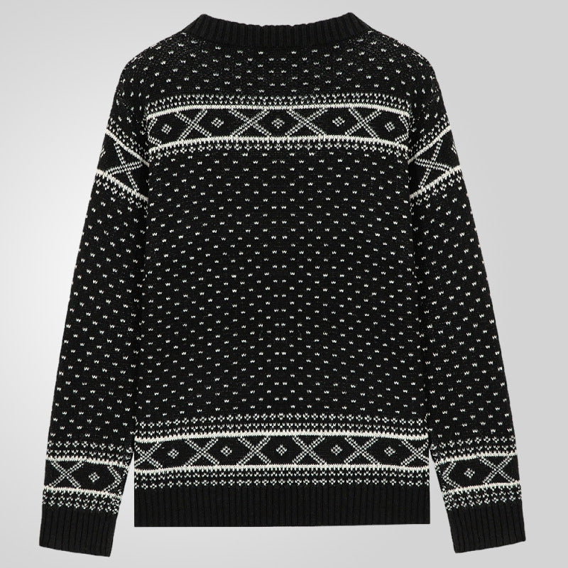 Herren Gemusterter Pullover mit klassischem Norweger-Muster EB