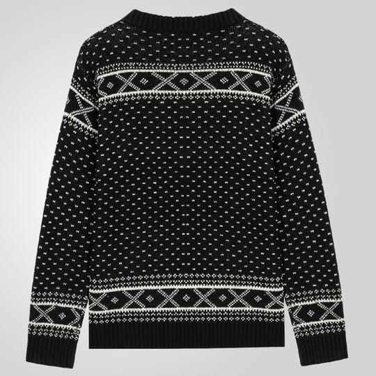 Herren Gemusterter Pullover mit klassischem Norweger-Muster EB