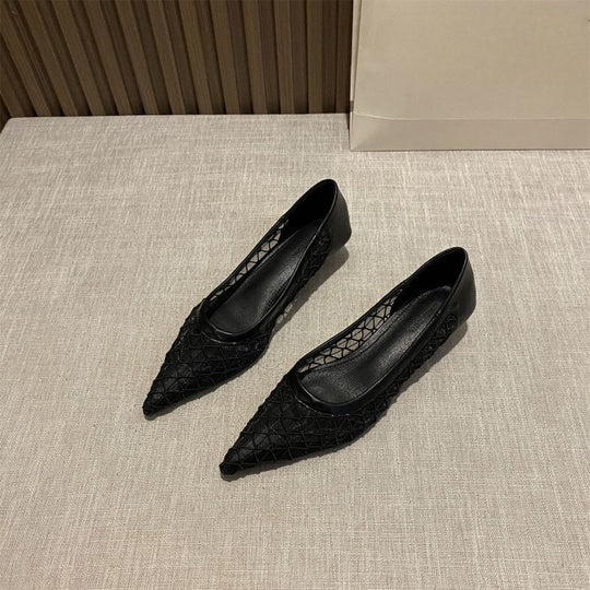 Damen Slingback Pumps mit transparentem Netzdesign EB