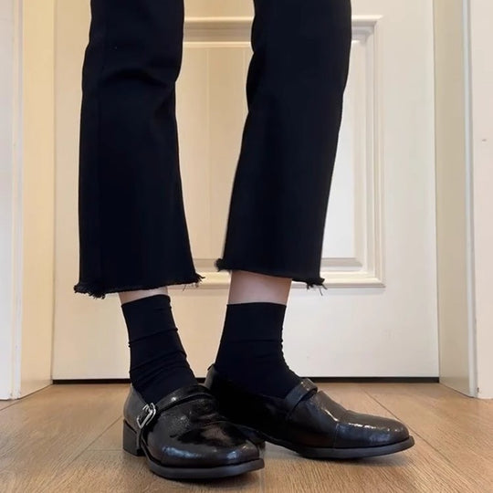 Damen Mokassins mit modischer Schnallenverzierung und eleganter Form EB