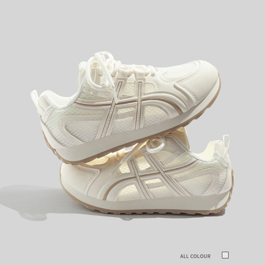 Damen Sportliche Sneakers mit atmungsaktiver Mesh-Oberfläche und rutschfester Sohle EB