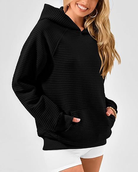 Damen Kapuzensweater aus strukturiertem Stoff EB