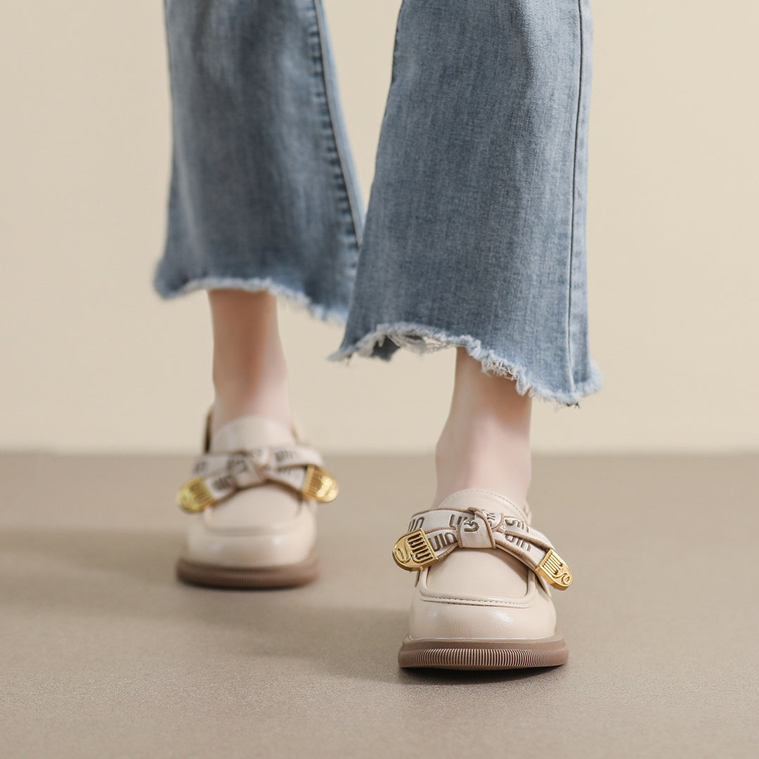 Damen Loafer mit elegantem Schleifen-Detail und bequemem Fußbett EB