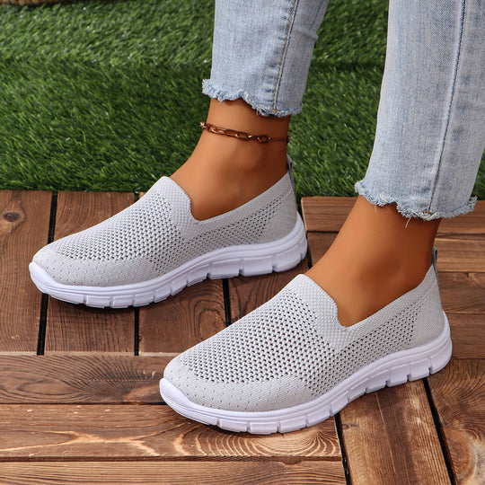 Damen Atmungsaktive Slip-On Sneakers mit flexiblem Design EB