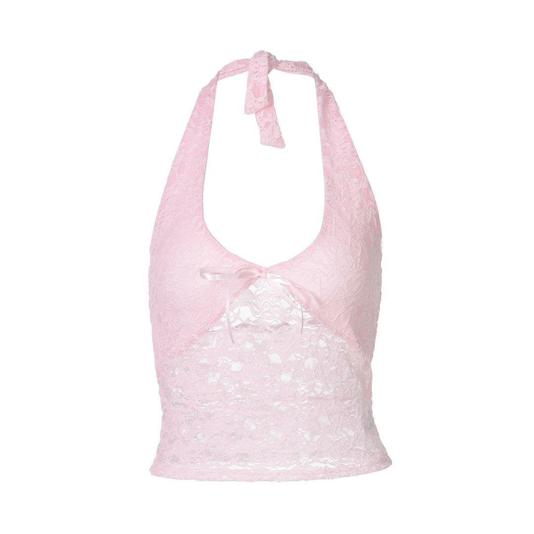 Damen Haltertop aus feiner Spitze EB