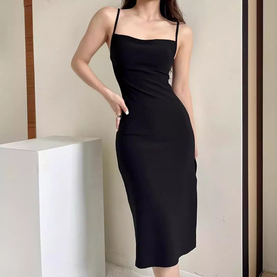 Damen langes Abendkleid mit elegantem Schlitz EB