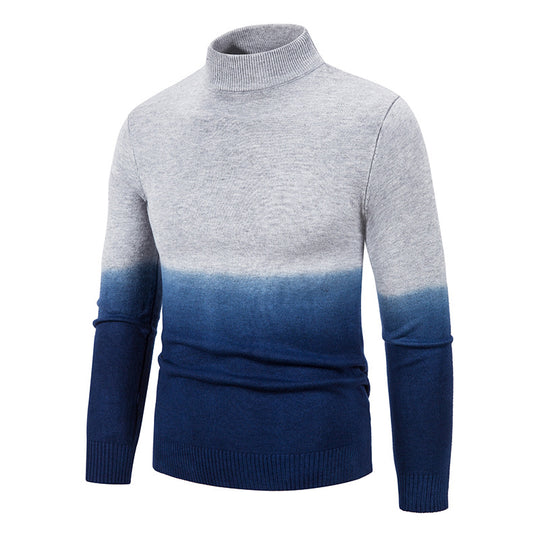 Herren Rollkragenpullover mit stilvollem Farbverlauf EB