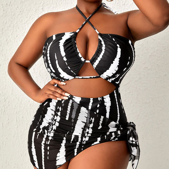 Damen Bikini-Set mit modischem Wickeldetail und hohem Beinausschnitt EB