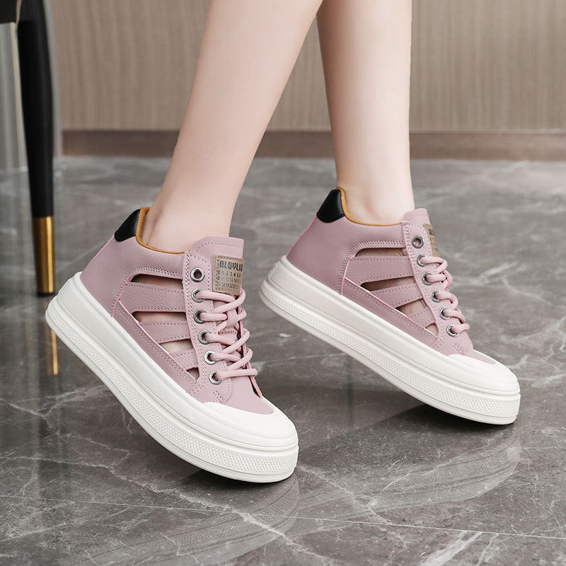 Damen High-Top Sneakers mit atmungsaktiver Oberflächenstruktur und rutschfester Sohle EB
