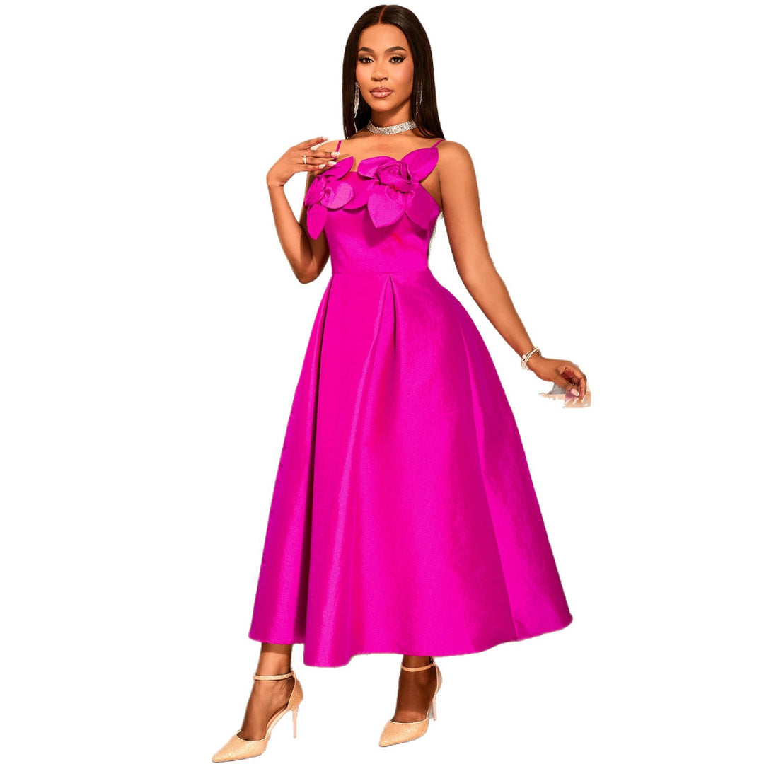 Damen A-Linien Kleid mit floralem Akzent EB