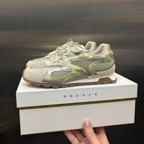Damen Trendige Sneakers mit atmungsaktivem Mesh-Obermaterial und komfortabler Dämpfung EB