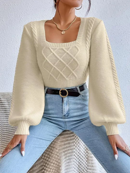 Damen Pullover mit eleganter Schnittführung und strukturiertem Design EB