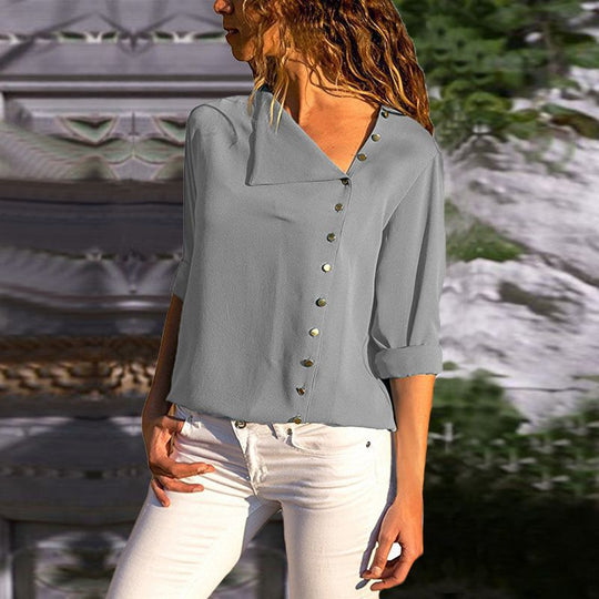 Damen Button-Up Relaxed Fit Bluse EB