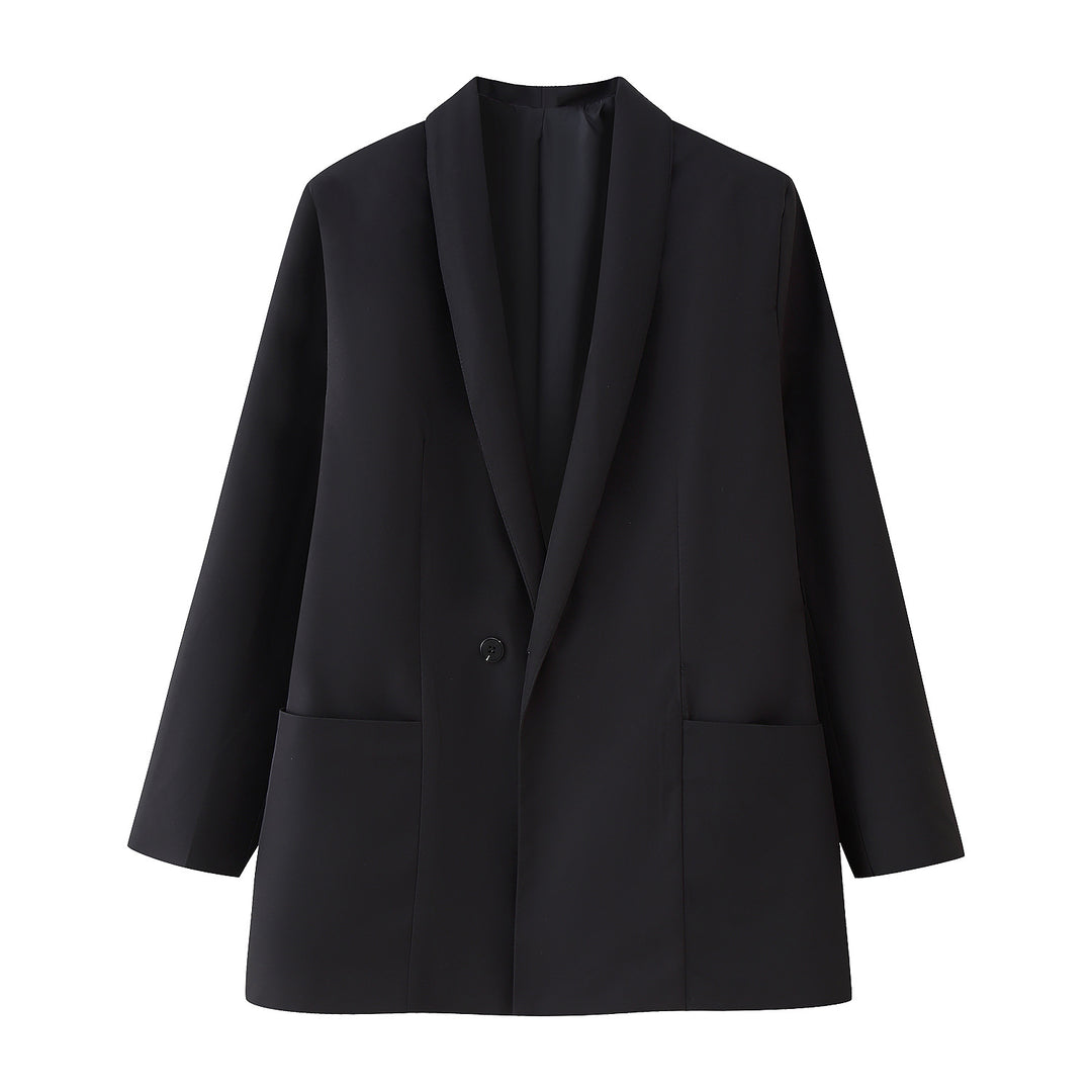 Damen elegante Blazerjacke mit Taschen und modernem Schnitt EB