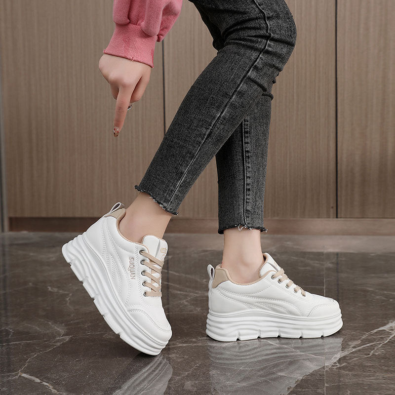 Damen Plattform Sneakers mit schockabsorbierender Sohle und atmungsaktiver Innenausstattung EB