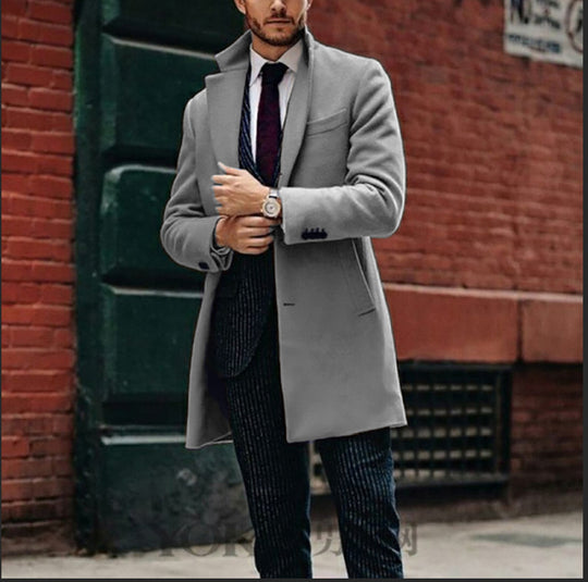 Herren eleganter Mantel im klassischen Schnitt EB