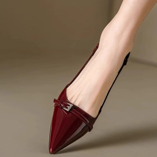 Damen Slingback Pumps mit elegantem Spitzen-Design EB