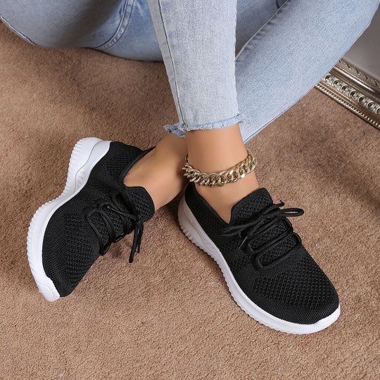 Damen Atmungsaktive Sport-Sneaker mit elastischem Mesh-Obermaterial EB