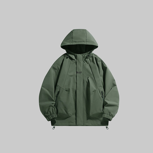 Herren multifunktionale Winterjacke mit isolierendem Fleecefutter und verstellbarer Kapuze EB
