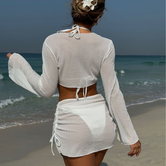 Damen luftige Strandbekleidung mit offenen Ärmeln EB