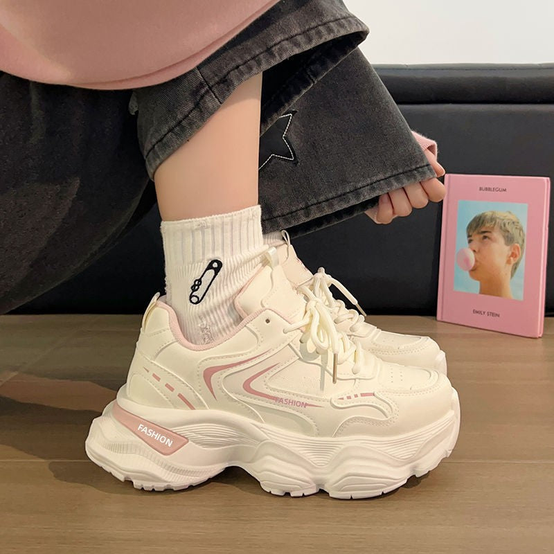 Damen Modische Chunky Sneakers mit dämpfendem Komfort und atmungsaktivem Obermaterial EB