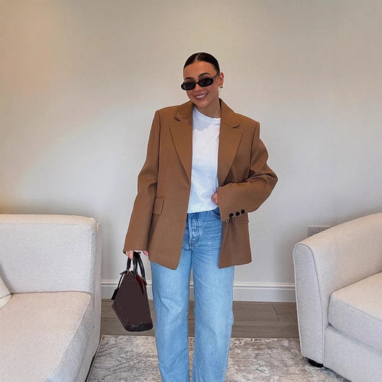 Damen Oversized Blazerjacke im modernen Schnitt EB