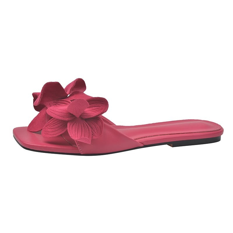 Damen modische Sandalen mit Blumenapplikation EB