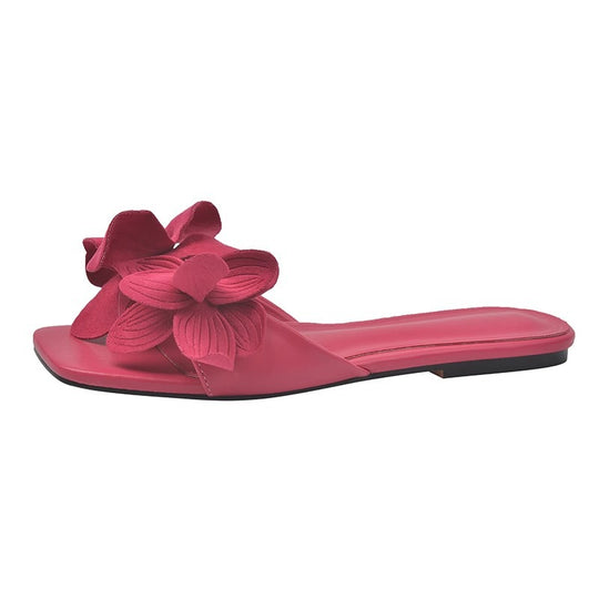Damen modische Sandalen mit Blumenapplikation EB