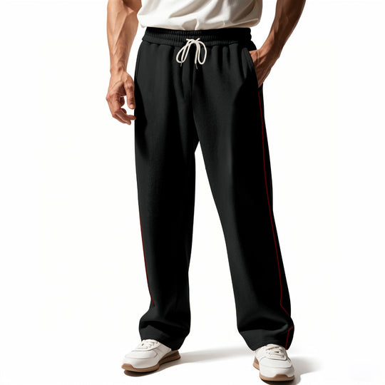 Herren nan locker sitzende Sweatpants mit seitlicher Ziernaht, elastischem Komfortbund und tiefen Eingrifftaschen EB