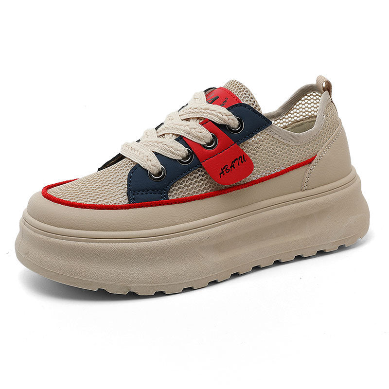 Damen sportliche Sneakers mit robustem Obermaterial und dämpfender Sohle EB