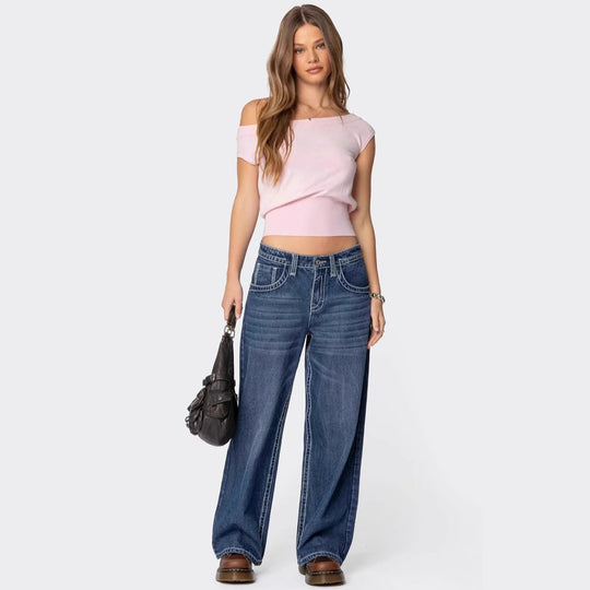 Damen Off-Shoulder T-Shirt EB