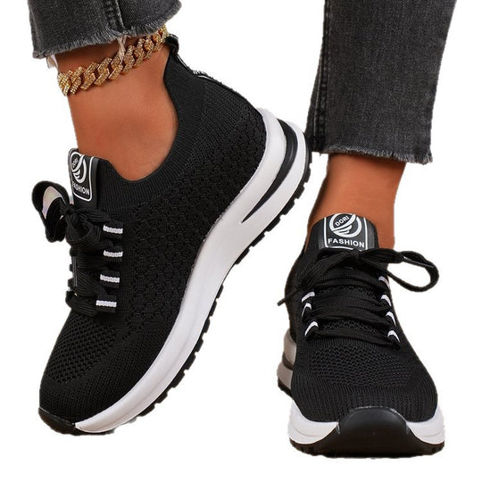 Damen Sportliche Sneakers mit atmungsaktivem Mesh-Obermaterial und flexibler Sohle EB