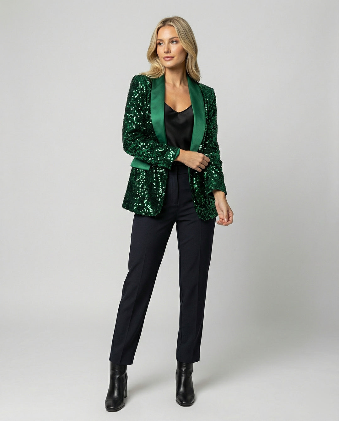 Damen Glitzernder Blazer EB