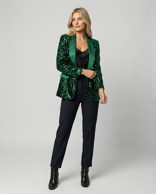 Damen Glitzernder Blazer EB
