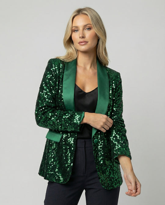 Damen Glitzernder Blazer EB