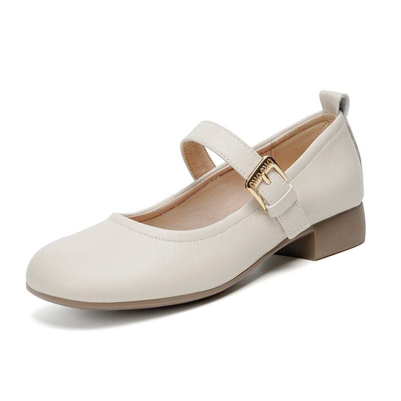 Damen Mary Jane Ballerinas mit rutschfester Sohle und verstellbarem Riemen EB