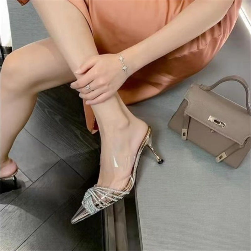 Damen Glamouröse High Heel Sandalen EB