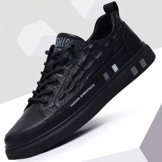 Herren Leder Sneakers mit minimalistischen Design und rutschfester Sohle EB